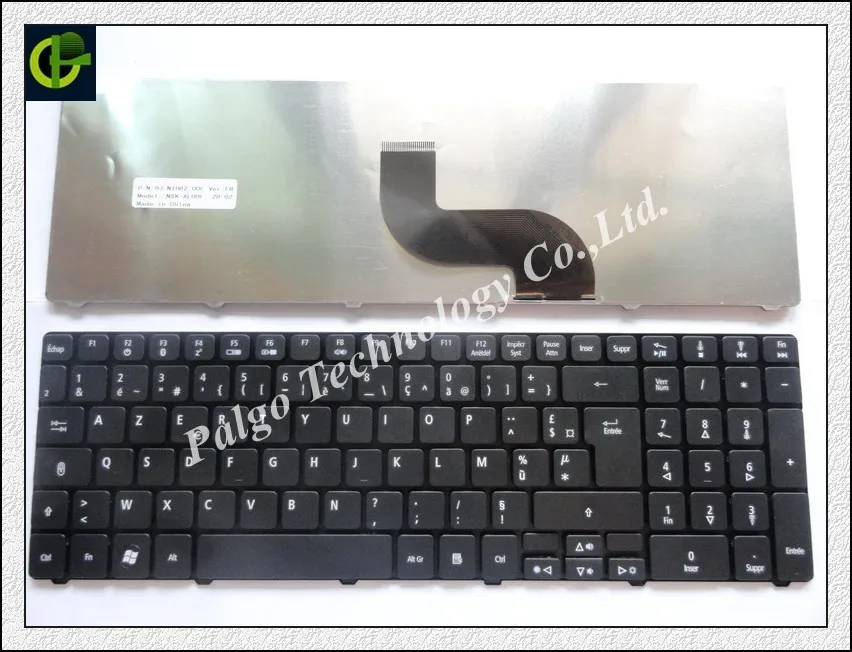 Французская клавиатура azerty для Packard Bell Easynote MP-09G36F0-6982 PK130QG1A14 FR