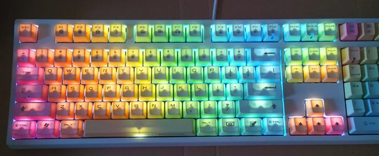 Keycool 104 rainbow PBT keycool 108 dye 87 клавишная Механическая клавишная клавиатура с верхним боковым принтом cherry mx переключатели cool master шрифт