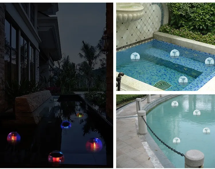 Colorpai Солнечный Мощность Водонепроницаемый плавающий LED 6 Цвета Изменение бассейн пруд фонтан плавающий Радуга свет лампы 2 В 6 шт. 1 лот