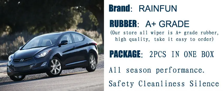 RAINFUN специальный автомобиль стеклоочистителя для HYUNDAI Turbo(12-), Специальный очиститель ветрового стекла, натуральный лобовое стекло автоматический стеклоочиститель