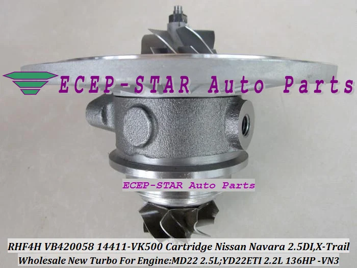 RHF4H VN3 VB420058 14411-VK500 Turbo CHRA Cartridge Turbocharger Core For NISSAN Navara 2.5DI X-Trail MD22 2.5L YD22ETI 2.2L 136HP (4)