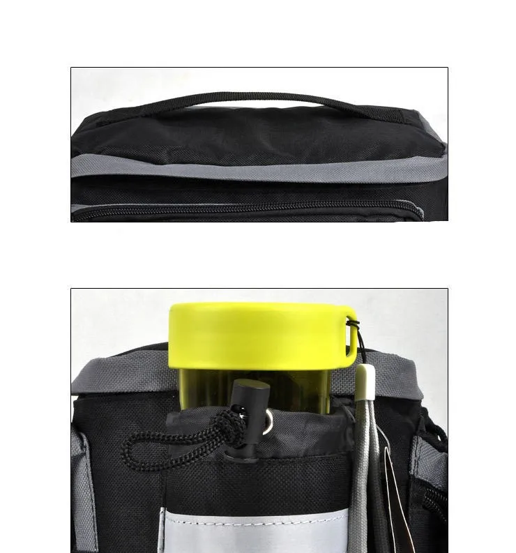 Sale ROSWHEEL Carbon Fiber Leather Saddle Bag Waterproof  Accessories Rear RainCover Bag Volume 10-25L Bicycle Bike Cycling Bag 24