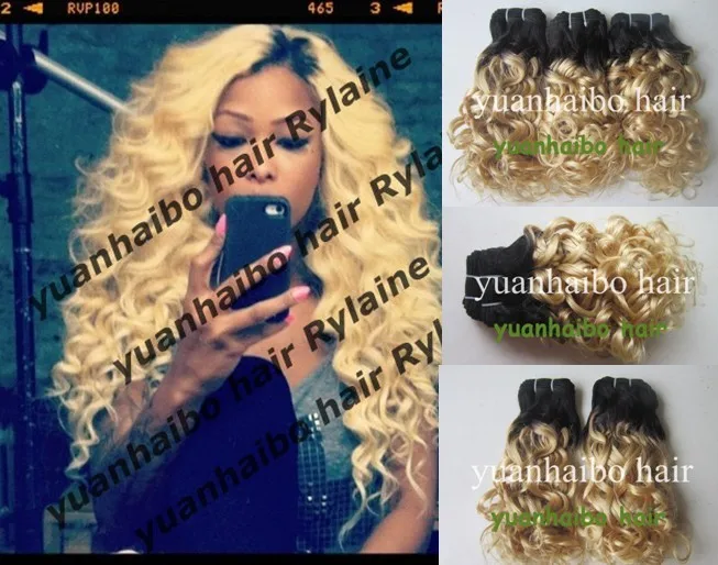 ombre blonde weft