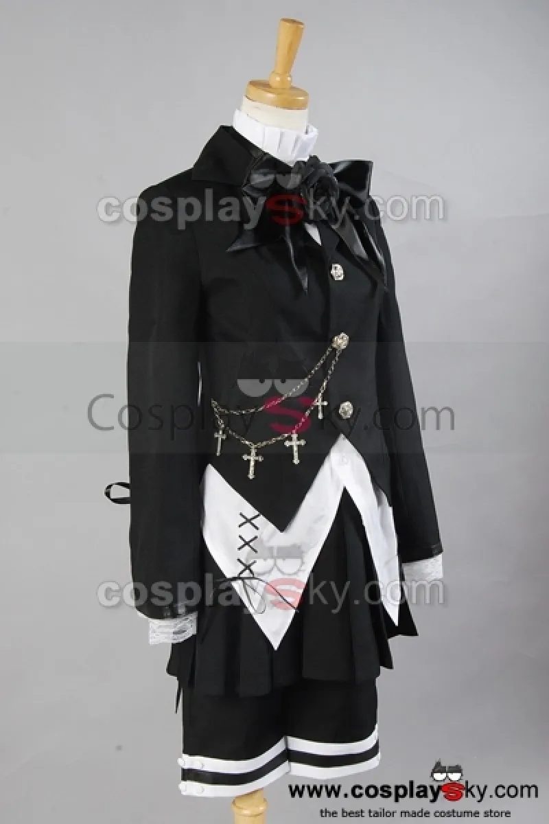 Черный Дворецкий Ciel Phantomhive группа аниме косплей костюм черный комплект шляпа пальто наряд