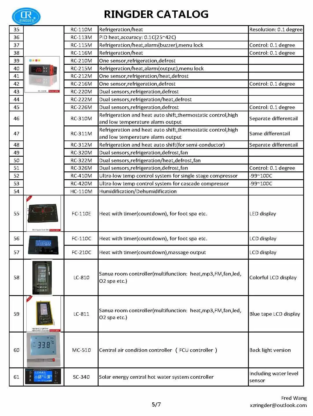 RINGDER RC-112E 230V30A холодный нагрев вкл/выкл реле Универсальный цифровой регулятор температуры регулирующий термостат