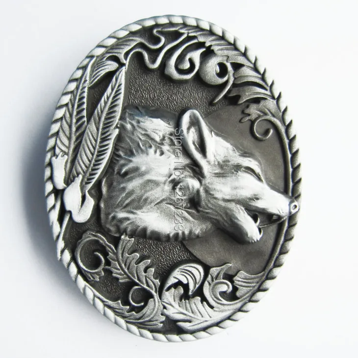 wolf head belt buckle