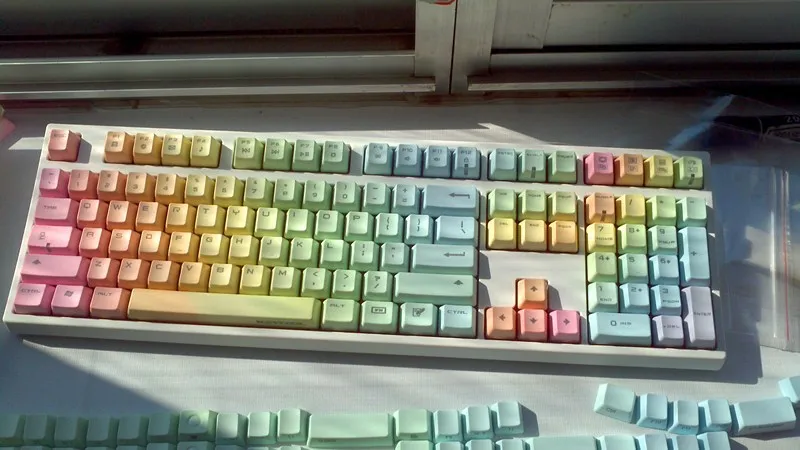 Keycool 104 rainbow PBT keycool 108 dye 87 клавишная Механическая клавишная клавиатура с верхним боковым принтом cherry mx переключатели cool master шрифт