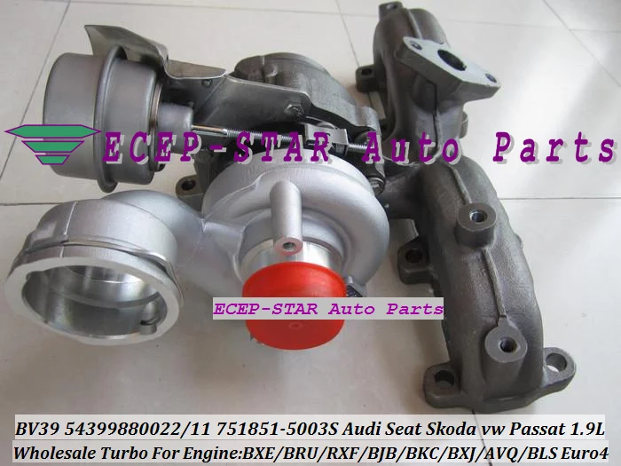 BV39 54399880022 54399700011 751851-5003S TURBO TURBINE Turbocharger For Audi Seat Skoda VW Passat BJB BXE 1.9L 105HP (2)