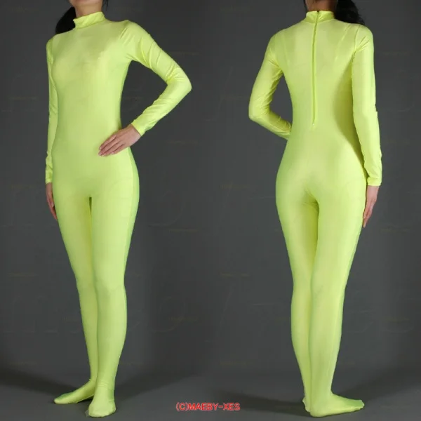 Светло-зеленый лайкра зентай спандекс боди унисекс все включено женский костюм Костюм Любой Размер Acept