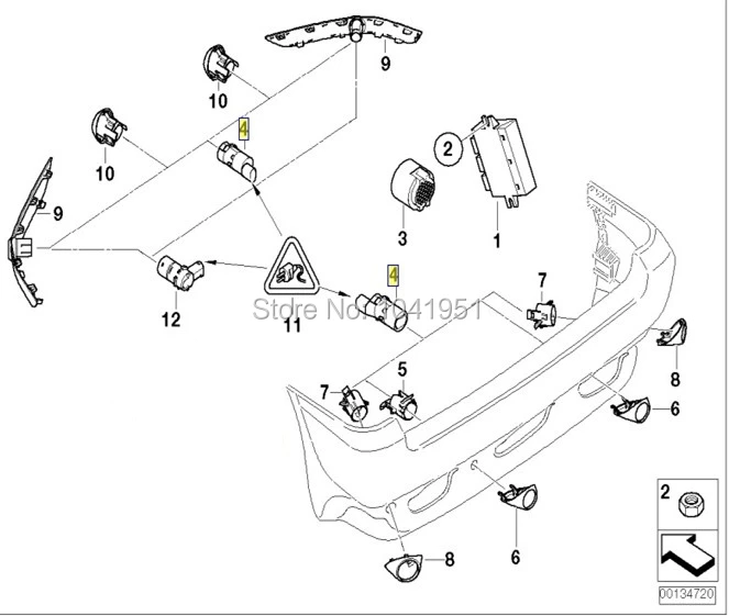 PZ362-00208-C0 PZ362-00208 датчик парковки для Camry30, Camry40, Lexus RX300/330/350, 188300-9060 черный серебристый Доступен белый цвет