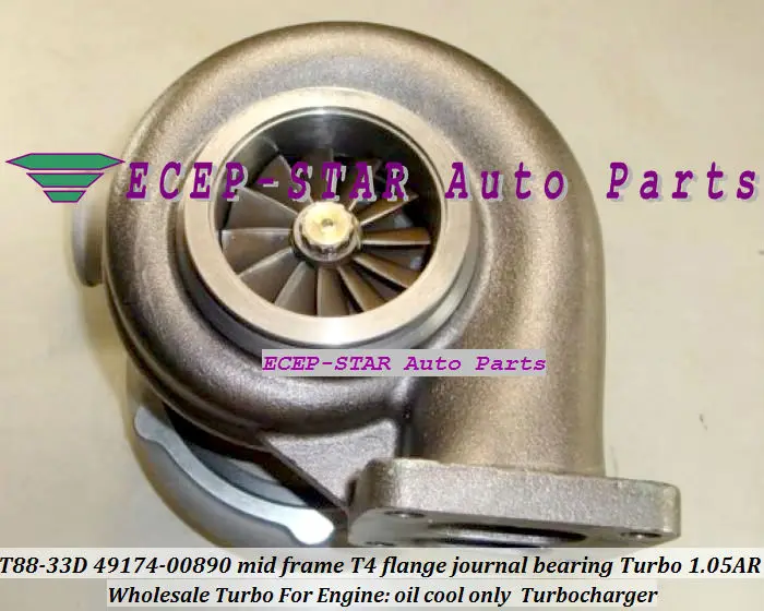 Wholesale T88-33D 49174-00890 mid frame T4 flange journal bearing Turbo Turbocharger 1.05AR oil cool only