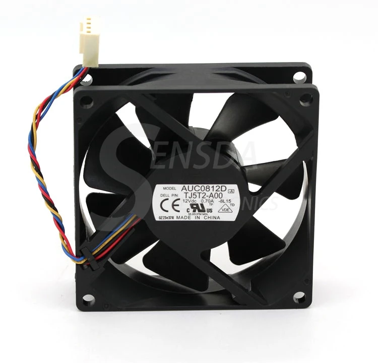 Для delta AUC0812D 8 см 80 мм 12V 0.7A 4-контактный pwm для Dell P/N TJ5T2-A00 инвертор сервер чехол вентилятор cooler вентиляторы охлаждения