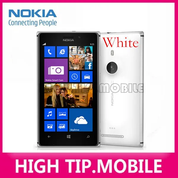 Разблокированный мобильный телефон Nokia Lumia 925 сенсорный экран Windows 4,5 дюймов 8.7MP wifi gps 16 Гб отремонтированный