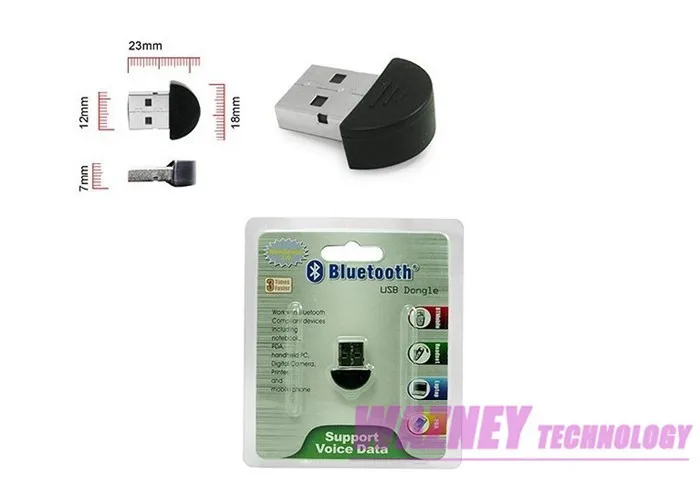 200 шт. Наименьший USB 2,0 Mini Bluetooth V2.0 EDR Dongle адаптер для ПК или ноутбука новые обновления Поддержка WIN10