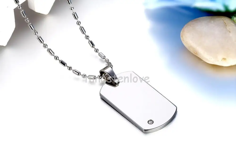 Высокое Качество цепи модные для мужчин's вольфрам карбида Dog Tag подвески в стиле панк Рок Стиль Ювелирные изделия обувь для мальчико