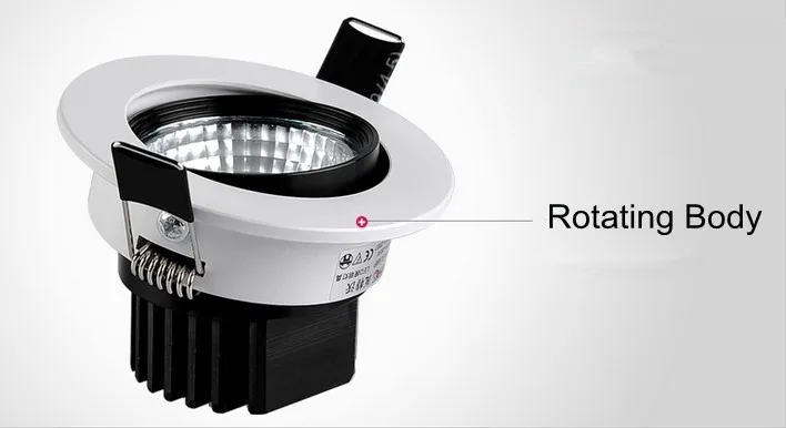 Высокое качество dimmable удара 7 Вт 10 Вт 15 Вт затемнения Светодиодные пятно света Светодиодная потолочный светильник Бесплатная доставка