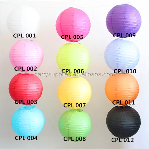 10 Paper Lantern Color Chart