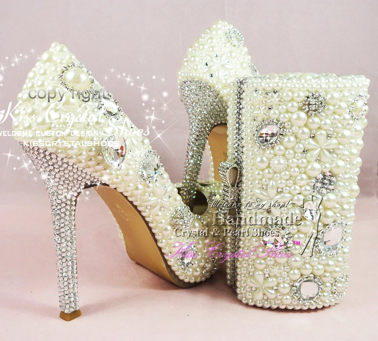 cream pearl shoes