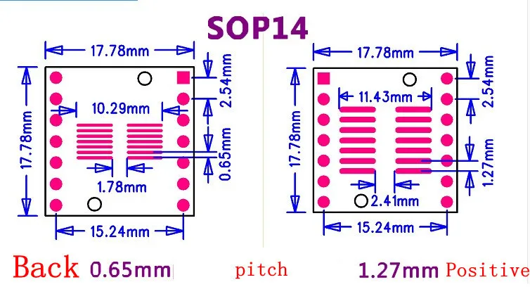 20 шт Пустой PCB SSOP14 SOP к DIP адаптер SOP14 адаптер SMD для DIP адаптер IC