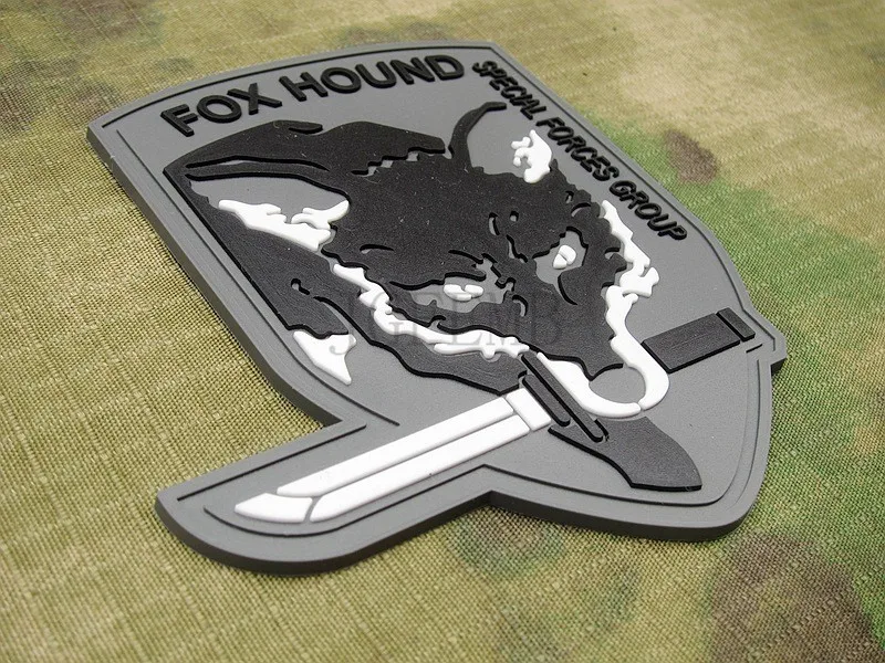 Серый MGS FOXHOUND группа специального назначения 3D ПВХ патч PB1420