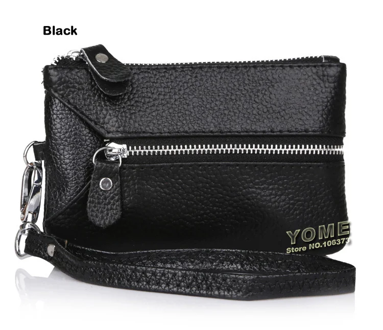 Best selling women multifunctional Genuine Leather key holders wristlet clutch coin bag wallet, Cow+PU LEATHER Purse,YB-DM158