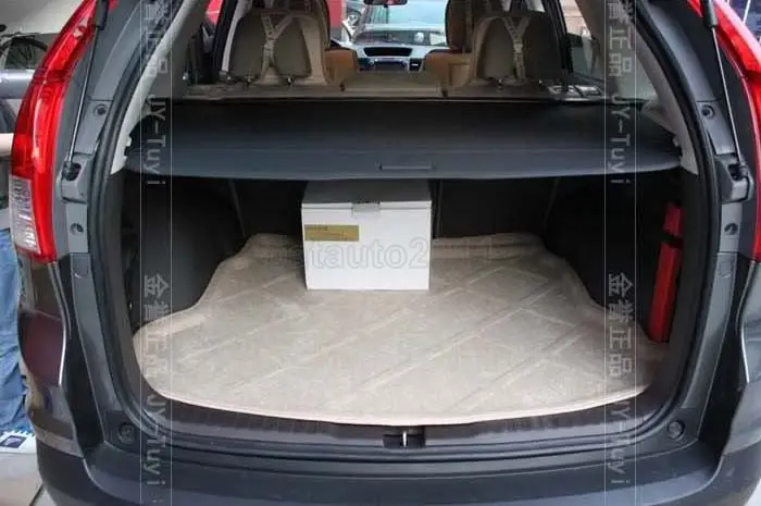 Для Хонда сrv CR-V 2012 2013 Алюминий+ парусиновая обувь Цвет: черный Задняя крышка грузового