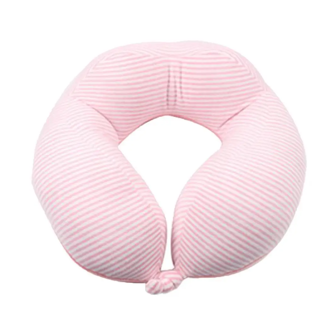 Sleep Pillow Memory Foam Shaped Sleeping Brown Support Neck Travel U