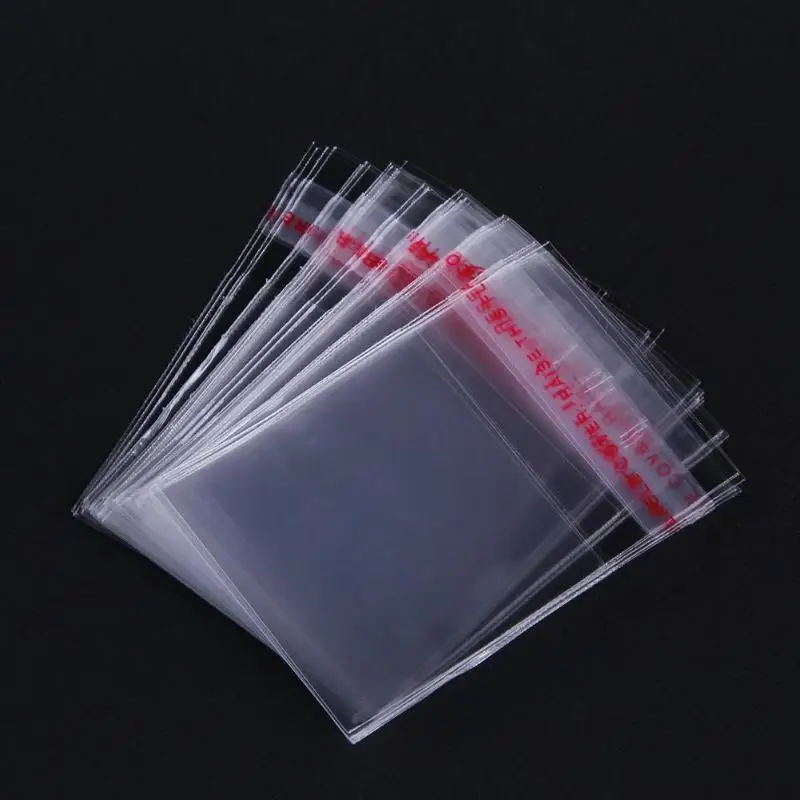 100 шт./компл. Resealable Cellophane прозрачные OPP пакеты самоклеящиеся пластиковые блестки