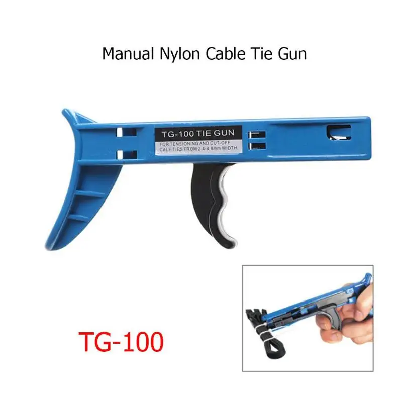 

TG-100 Manual Plastic Cable Tie Gun Plier Clamp Automatic Fastening Tools Fastening and Cutting Tool For Nylon Cable Tie