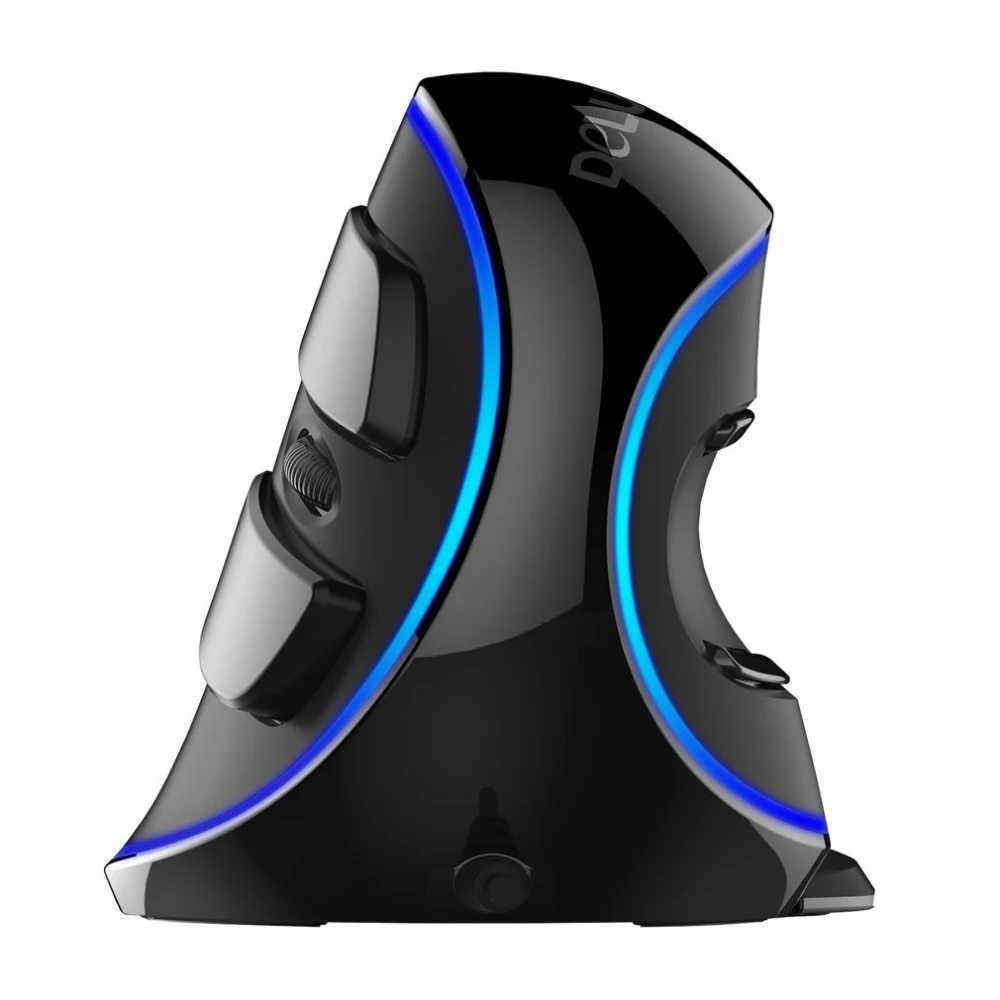 

Delux M618 PLUS Vertical Mouse Blue Light Ergonomic Gamer Wired Mouse Gaming Mouse with Wrist Support for Desktop Dropshipping