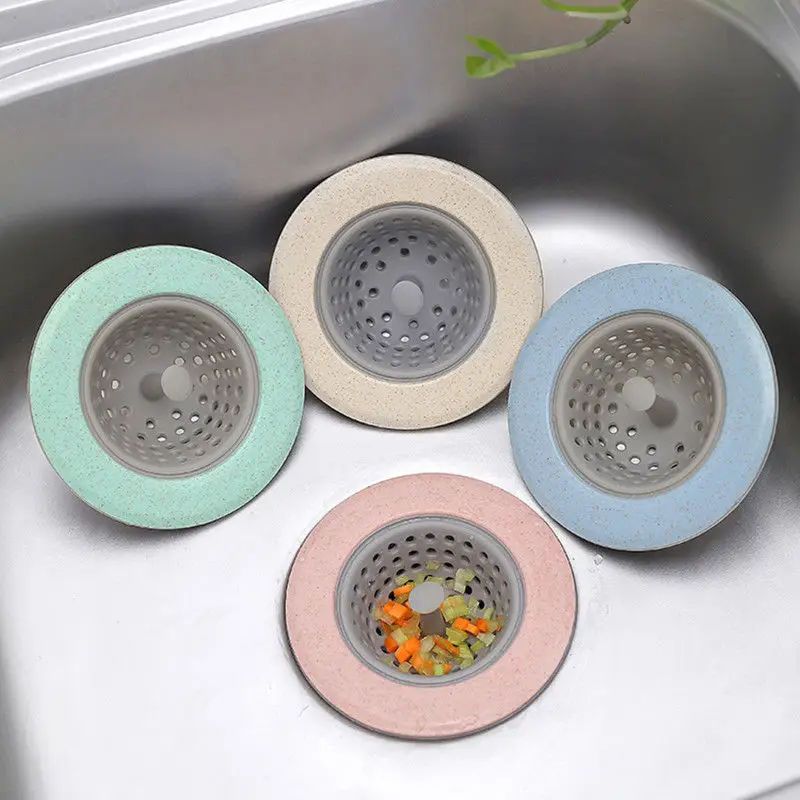 

Kitchen/Bathroom Silicone Sink Filter Screen Floor Drain Hair Stopper Hand Sink Plug Bath Catcher Sink Strainer Tool