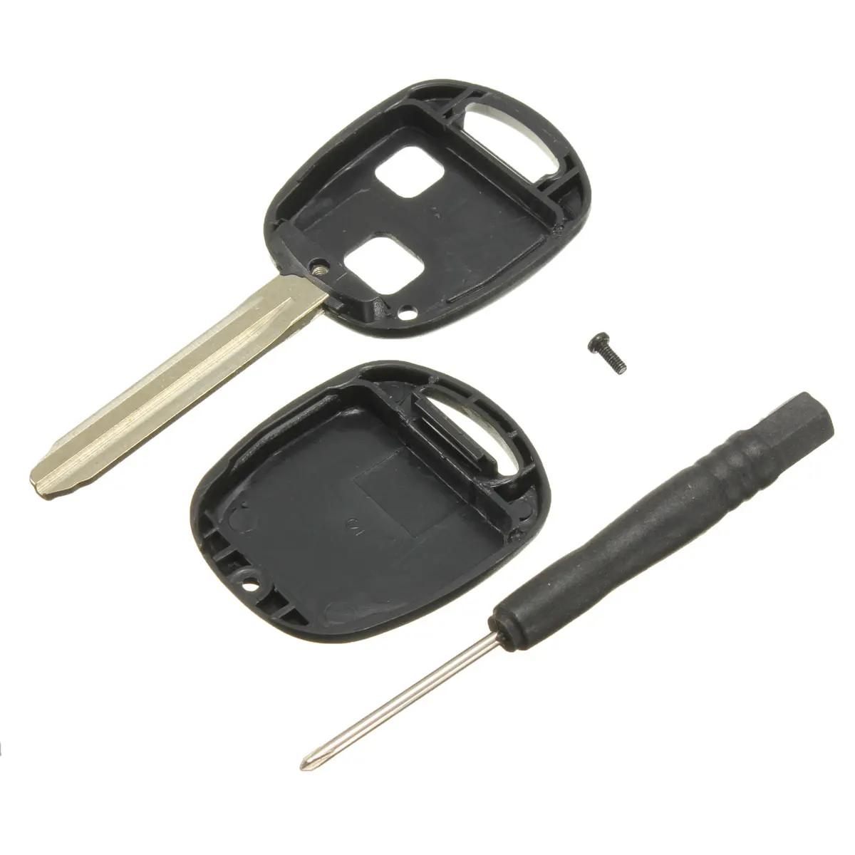 2 Buttons Key Case Shell CLBT/C/245/2002 DENSO1512V For Toyota Avalon Camry Corolla Yaris Rav4 Matrix 2000-2010