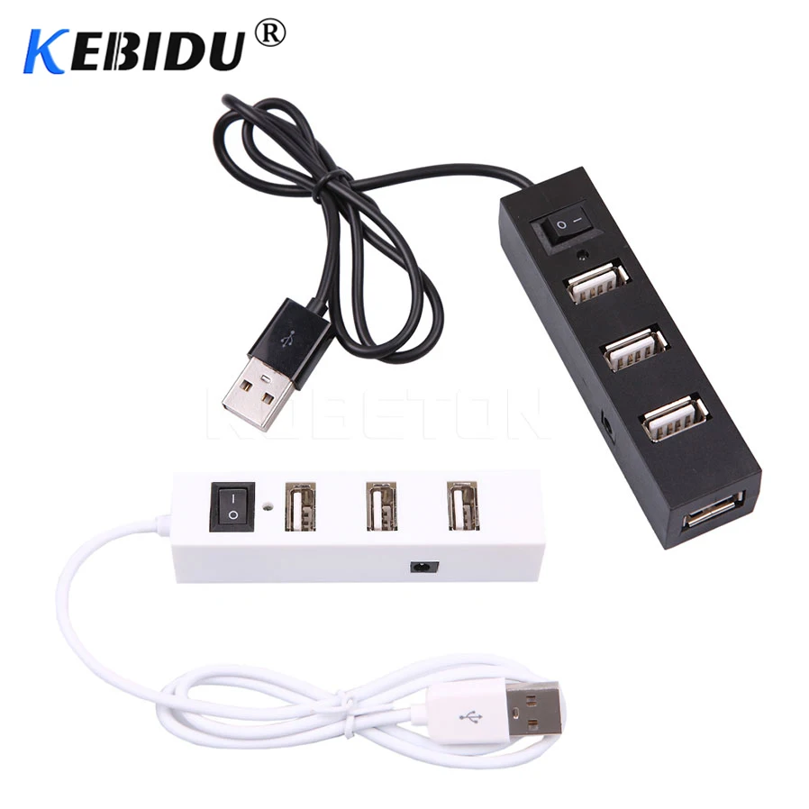 Kebidu-Mini concentrador USB de alta velocidad, 4 puertos, USB 2,0, adaptador de concentrador portátil para ordenador de PC, gran oferta