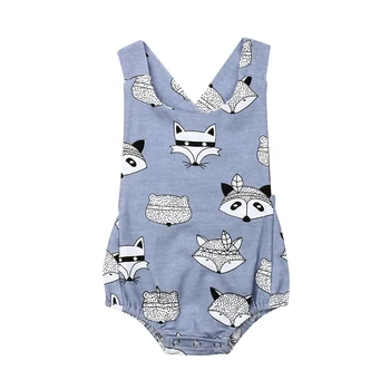 

Summer Baby Boy Bodysuits Animal Print Baby Boys Bodysuit Clothing Sleeveless Jumpsuit Backless Playsuit Cotton Sunsuit Outfits