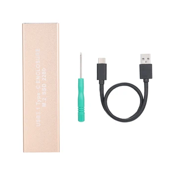 

USB3.1 Type-C NGFF(M.2) SSD Enclosure 10Gbps Faster Data Transfer Portable External Solid State Drive
