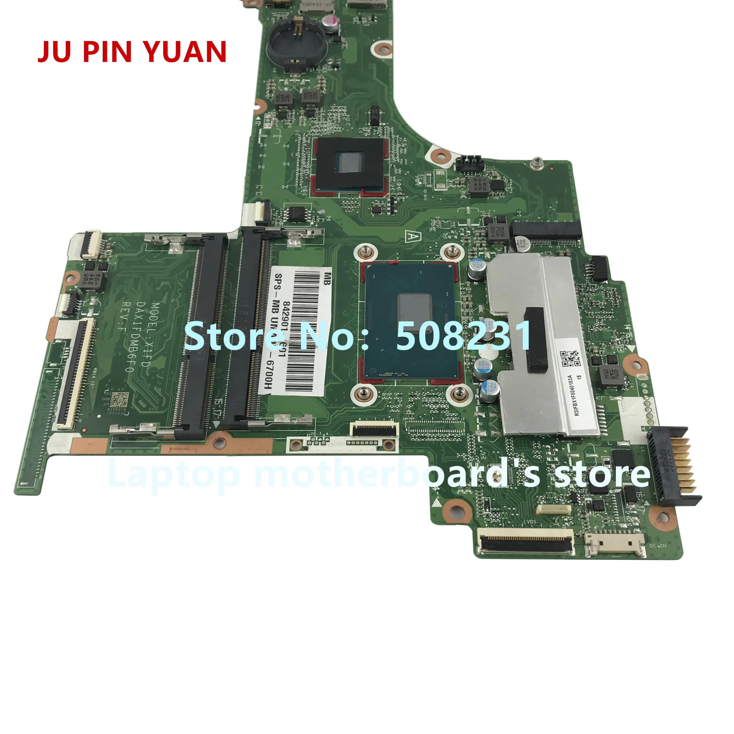 JU PIN YUAN 842901-842901 601-001 для hp PAVILION NOTEBOOK 15-AB 15-AB283NR материнская плата для ноутбука X1FD DAX1FDMB6F0 с i7-6700HQ