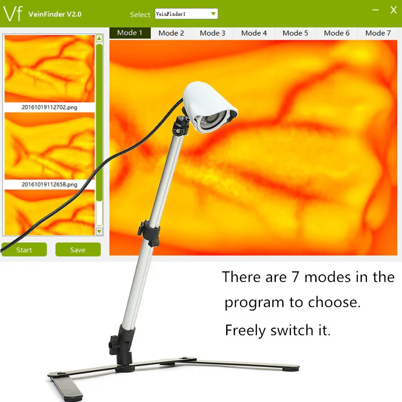 7 режимов Vein Finder Vein Transilluminator камера Imaging IV медицинский прибор для просмотра Вены Регулируемый Профессиональный красный светильник для детей