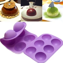 Силиконовая полушаровая Сферическая форма для шоколада, кекса, торта, форма для выпечки, декоративная форма для торта, инструмент