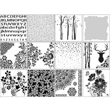 Тиснение Маскировка спрей штампованная для скрапбукинга шаблон для предварительного рисования линейка 12 видов стилей альбом декор настенная живопись
