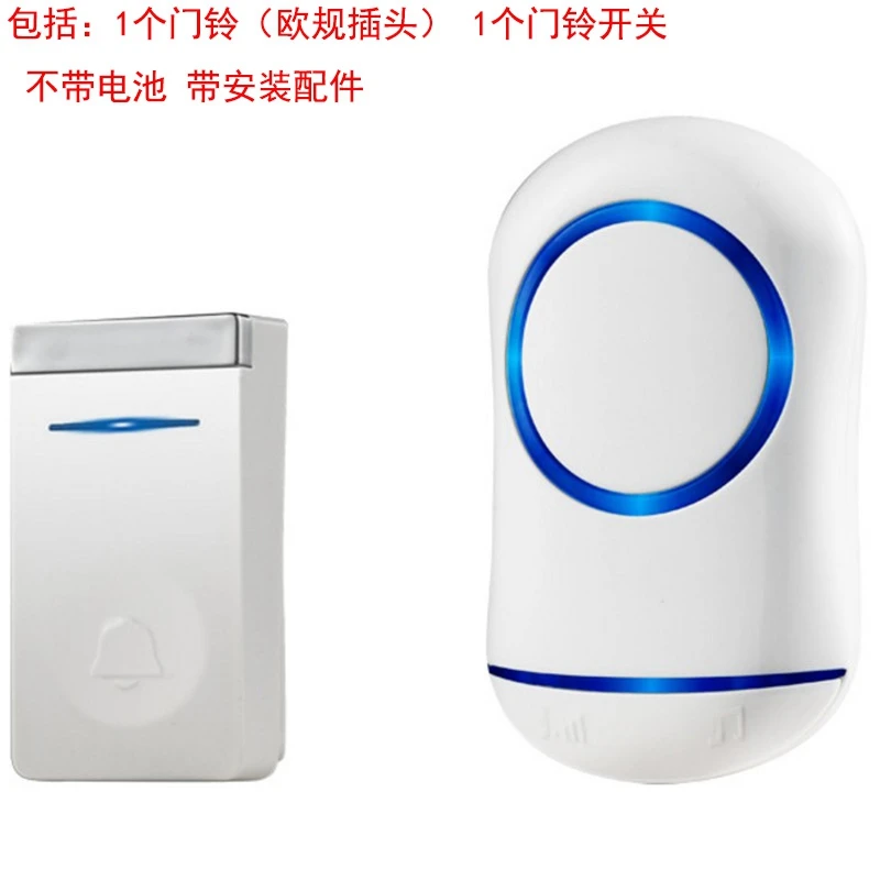 

Eu Plug Self Generation Wireless Doorbell Home Smart Electronic Remote Control Long Distance Cordless Doorbell