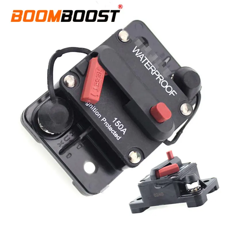 

1pcs Solar System Car Auto Accessory Circuit Breaker Reset Fuse Inverter Car audio Automatic fuse holder with switch Waterproof