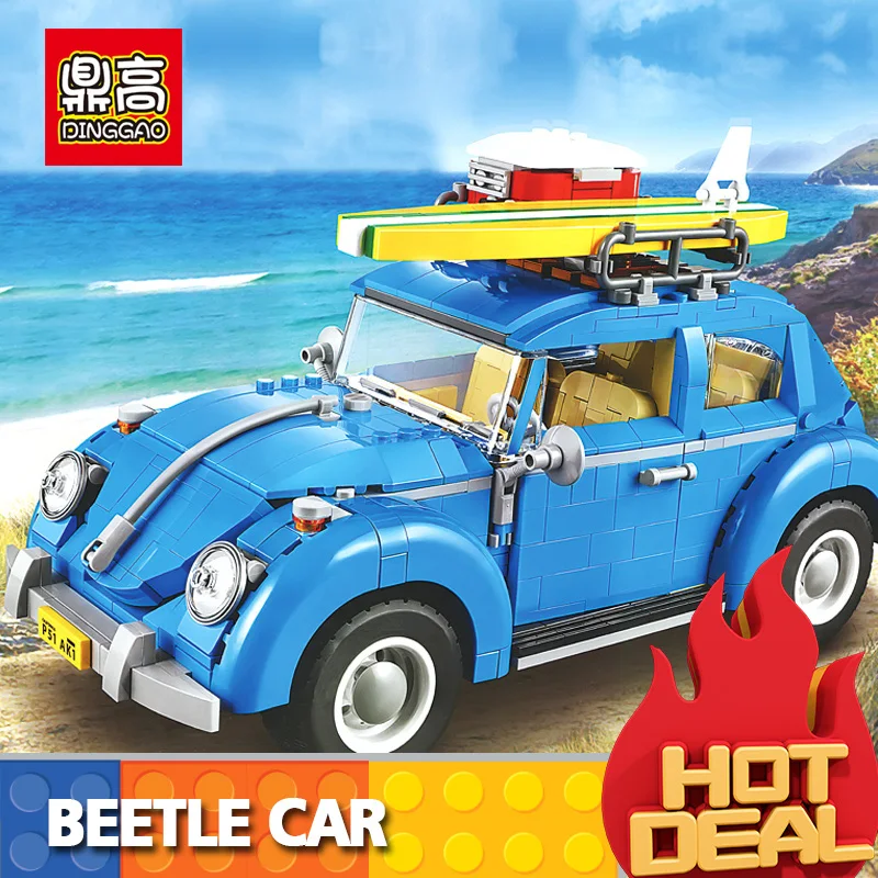 

Sembo 1266 1267 1268 RV Beetle Car Technic Model compatible Building 10252 Blocks Bricks Kids DIY Gifts Toy for Kids Birthday