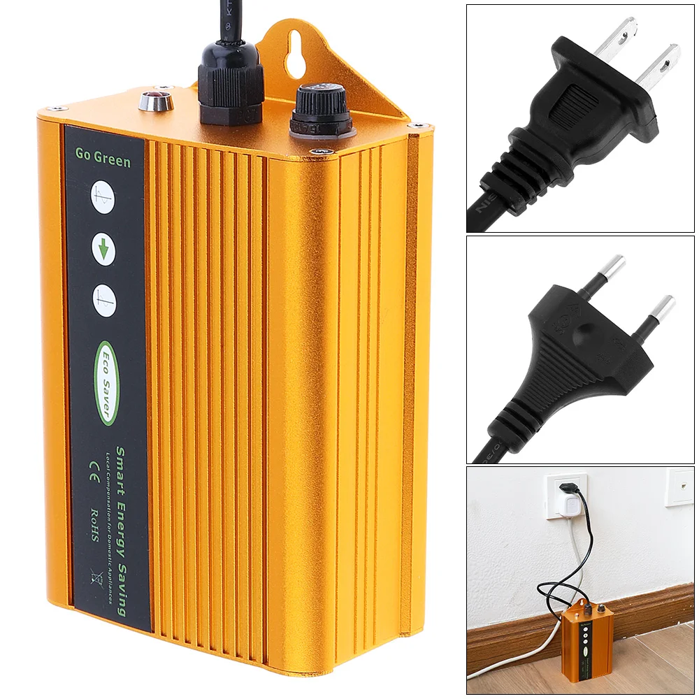 

50KW Power Factor Energy Saver 90-270V Electricity Saving Box Electricity Bill Killer with EU/US Plug for Factory Store