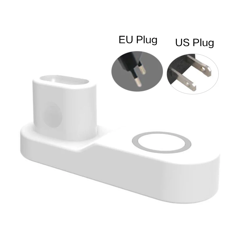 W3 Беспроводная подставка для зарядного устройства 4 в 1 быстрая зарядная док-станция для iPhone X 10 для Apple Watch IWatch 1 2 3 для Apple Airpods Earpod