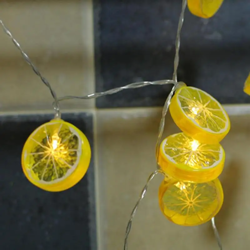 

Outdoor Waterproof Solar Fairy Lights LED Lemon Slice Lights String Christmas Xmas Holiday Party Decorative Fruit Lamp String