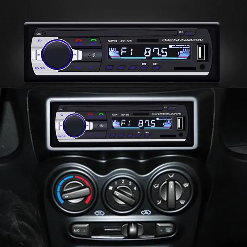 Светодиодный автомобильный Bluetooth стерео MP3 плеер SD карта U диск AUX музыкальный
