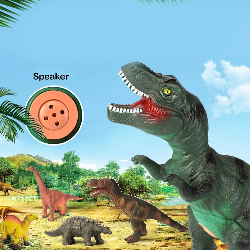 

Simulation Soft rubber sounding toy Dinosaur toy Sound Dinosaur Toys washable Triceratops dinosaur model for kids toys