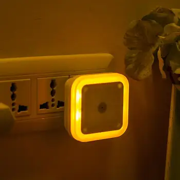 

0.8W EU / US Plug-in LED Night Light Induction Sensor Light Bedroom Night Lamp For Children Decoration Home Lamp