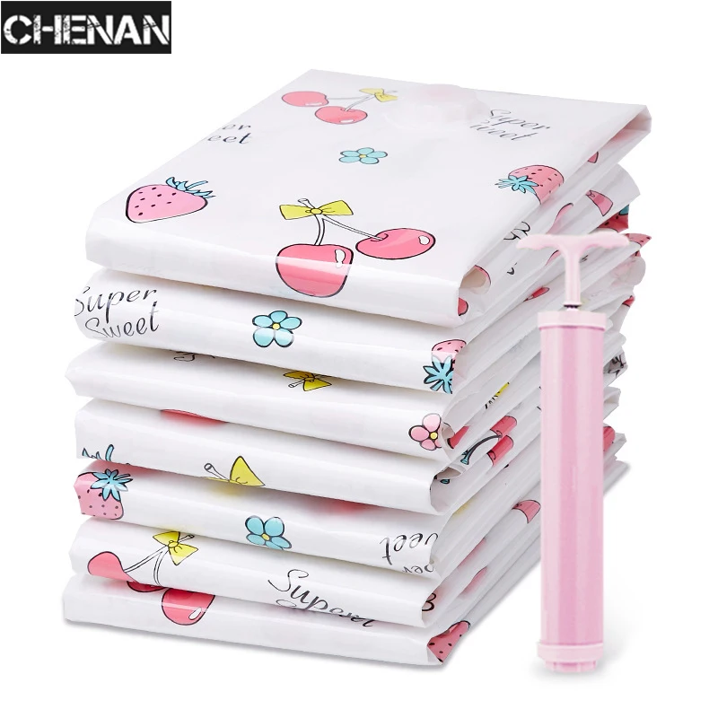 

11pcs Vacuum compressedBag with Pump Clothe Storage Luggage Travel s Space Saver Save Wardrobe Airtight No Leak