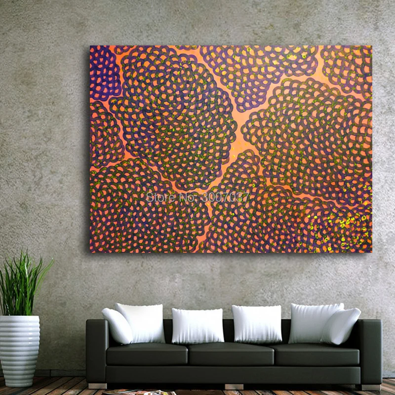 Yayoi Kusama настенная живопись ручная роспись абстрактное искусство Масляная